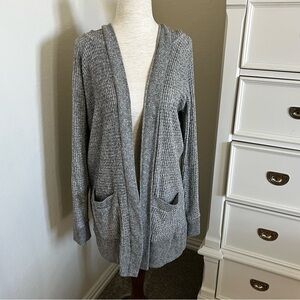 Open Front Hooded Cardigan